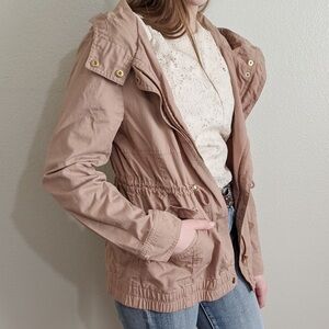 Love Tree Y2K Utility Lightweight Bella Swan Jacket Khaki Beige Coat Womens M